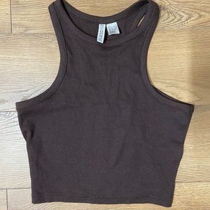 H&M Mocha Brown Racerback Tank Top